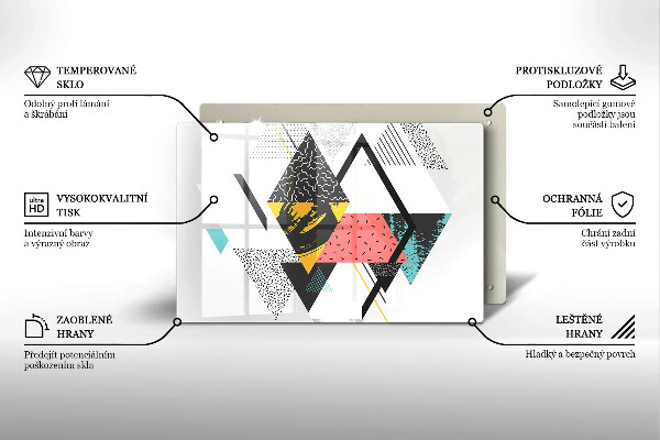 Tocător de bucătărie Triunghiuri abstracte