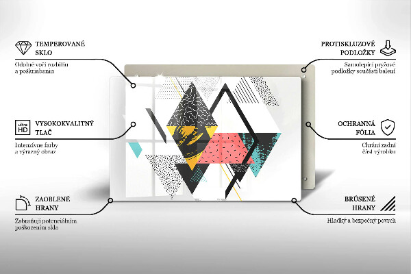 Tocător de bucătărie Triunghiuri abstracte