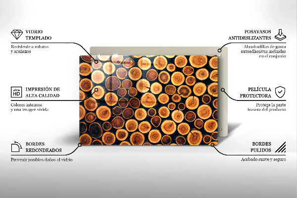 Tocător de bucătărie cioturi de copac din lemn