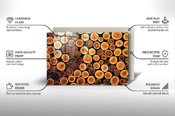 Tocător de bucătărie cioturi de copac din lemn