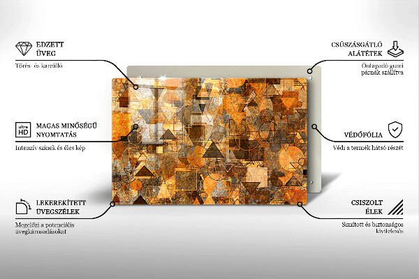 Tocător de bucătărie Model fără sudură de figuri geometrice