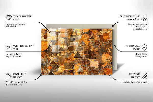 Tocător de bucătărie Model fără sudură de figuri geometrice