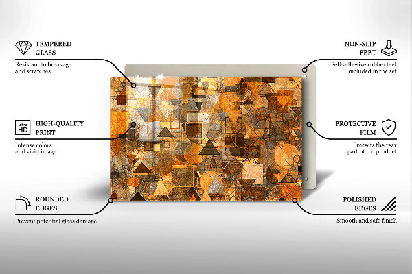Tocător de bucătărie Model fără sudură de figuri geometrice