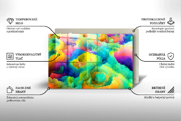 Tocător de bucătărie Abstracție colorată