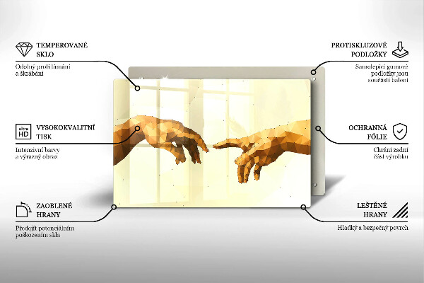 Tocător de bucătărie Crearea mâinilor lui Adam