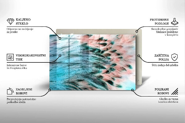 Tocător de bucătărie Pene de pasăre Boho