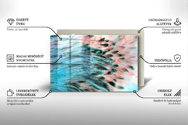 Tocător de bucătărie Pene de pasăre Boho
