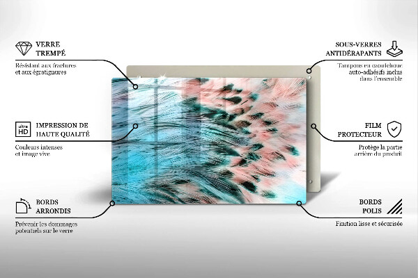 Tocător de bucătărie Pene de pasăre Boho