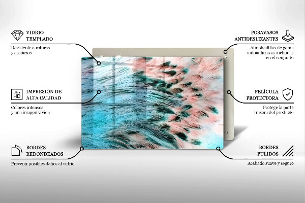 Tocător de bucătărie Pene de pasăre Boho