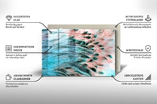 Tocător de bucătărie Pene de pasăre Boho