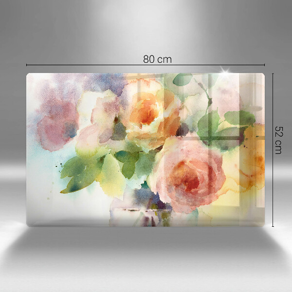 Tocător de bucătărie Flori pictate