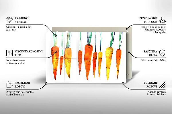 Tocător de bucătărie Ilustrație de morcov