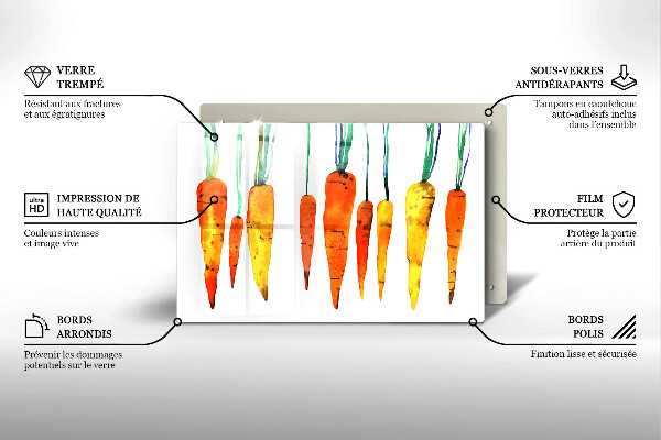 Tocător de bucătărie Ilustrație de morcov