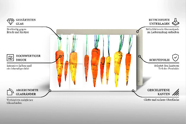 Tocător de bucătărie Ilustrație de morcov