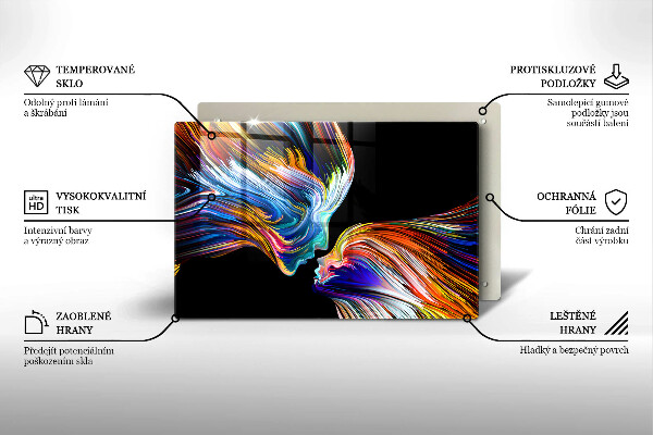 Tocător de bucătărie Sărut abstractie