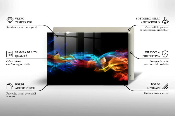 Tocător de bucătărie Fum colorat