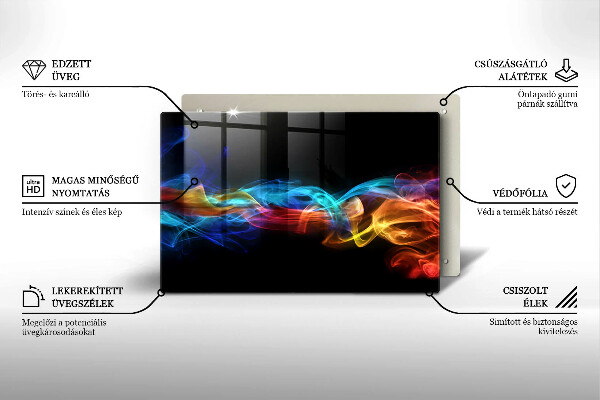 Tocător de bucătărie Fum colorat