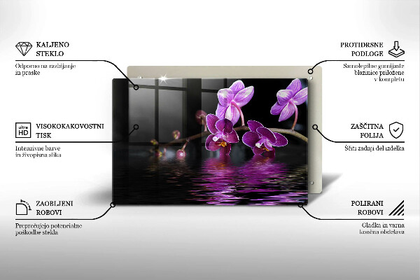 Tocător de bucătărie Apa zen de orhidee