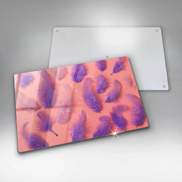 Tocător sticlă Pene pufoase