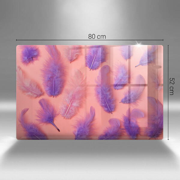 Tocător sticlă Pene pufoase