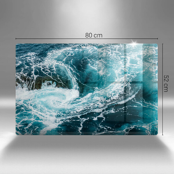 Tocător sticlă Valuri spumoase de apă