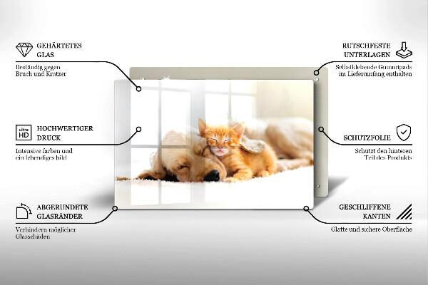 Tocător de bucătărie Animale câine și pisică