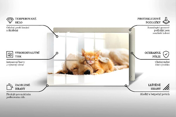 Tocător de bucătărie Animale câine și pisică