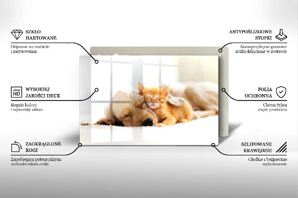 Tocător de bucătărie Animale câine și pisică