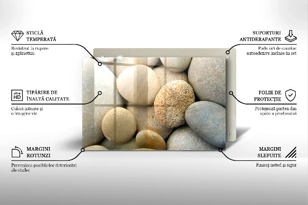 Tocător de bucătărie Model de pietre ovale