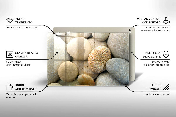 Tocător de bucătărie Model de pietre ovale