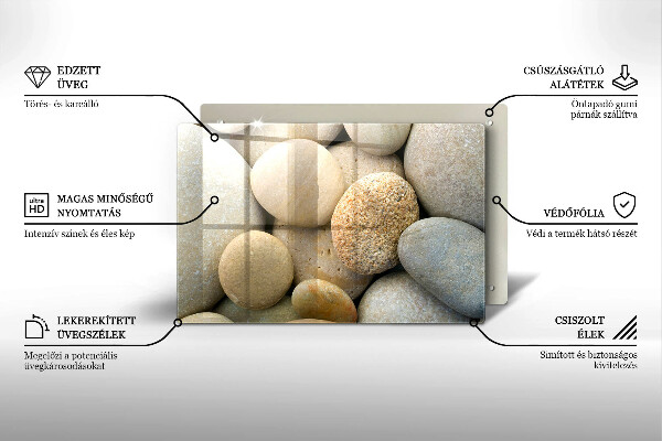 Tocător de bucătărie Model de pietre ovale