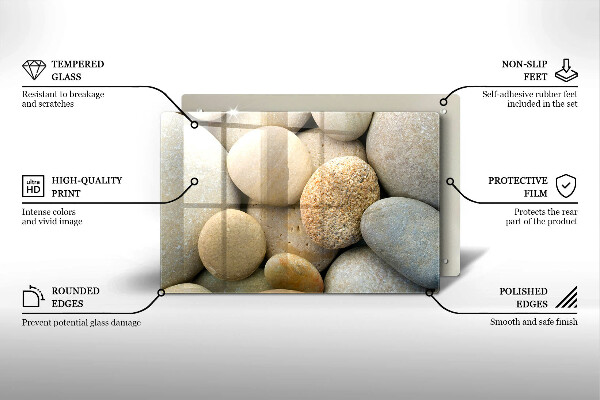 Tocător de bucătărie Model de pietre ovale