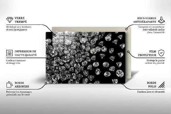 Tocător de bucătărie Diamante diamante