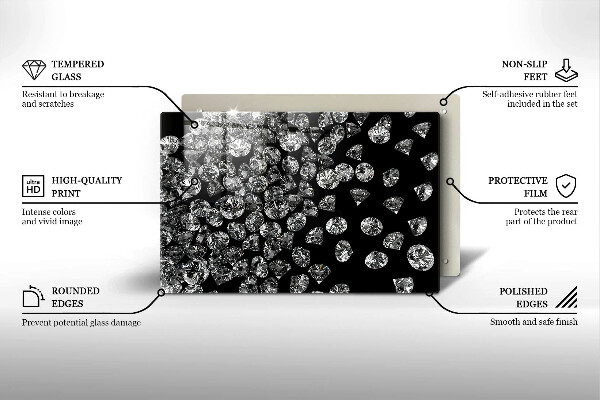 Tocător de bucătărie Diamante diamante