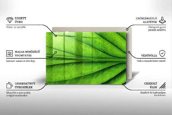 Tocător de bucătărie Frunză de nervură natură
