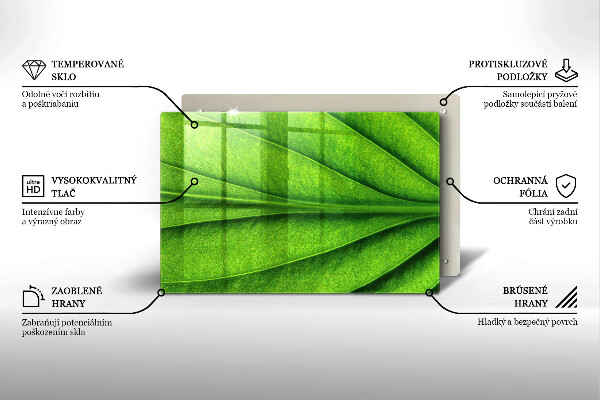 Tocător de bucătărie Frunză de nervură natură