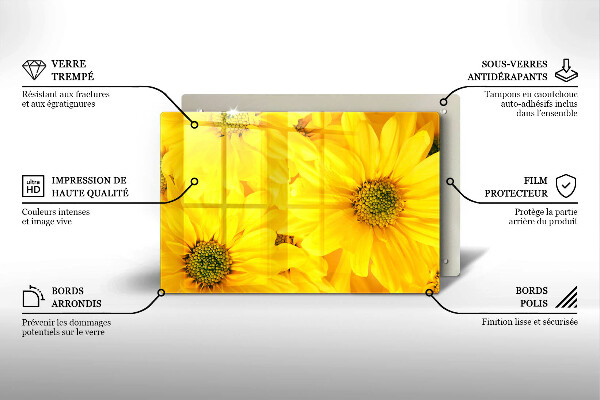 Tocător de bucătărie Petale de flori