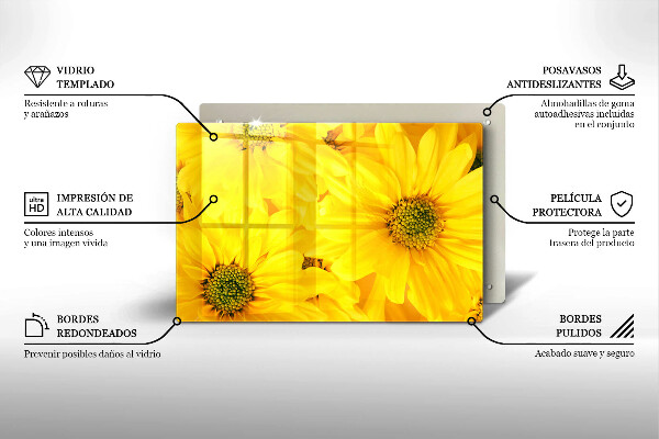 Tocător de bucătărie Petale de flori