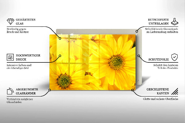 Tocător de bucătărie Petale de flori