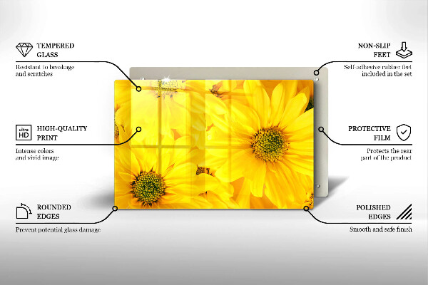 Tocător de bucătărie Petale de flori