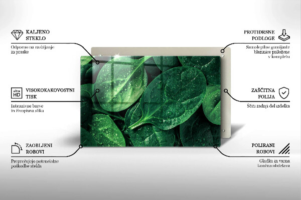 Tocător de bucătărie Frunze de busuioc