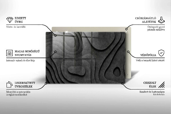 Tocător de bucătărie Forme de piatră 3D
