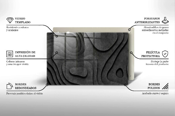 Tocător de bucătărie Forme de piatră 3D