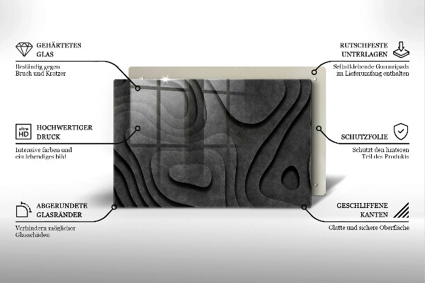 Tocător de bucătărie Forme de piatră 3D