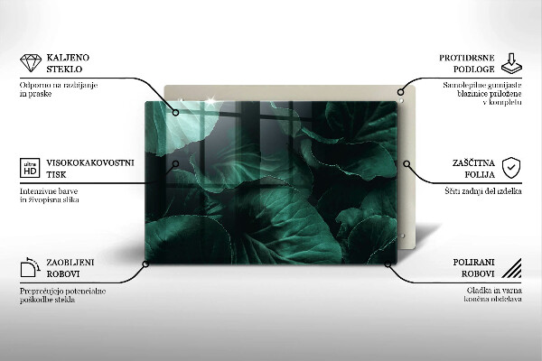 Tocător de bucătărie Frunze sălbatice întunecate