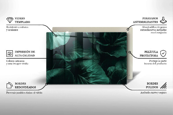 Tocător de bucătărie Frunze sălbatice întunecate