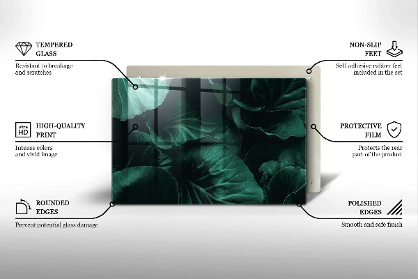 Tocător de bucătărie Frunze sălbatice întunecate