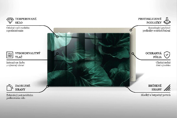 Tocător de bucătărie Frunze sălbatice întunecate