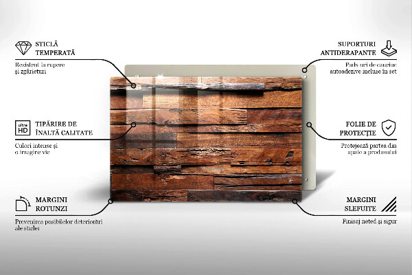 Tocător de bucătărie Scânduri decorative din lemn