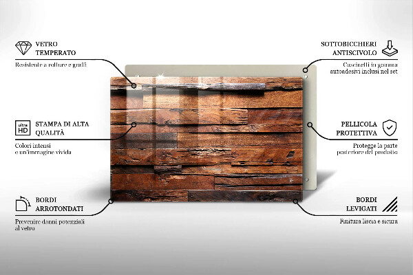 Tocător de bucătărie Scânduri decorative din lemn